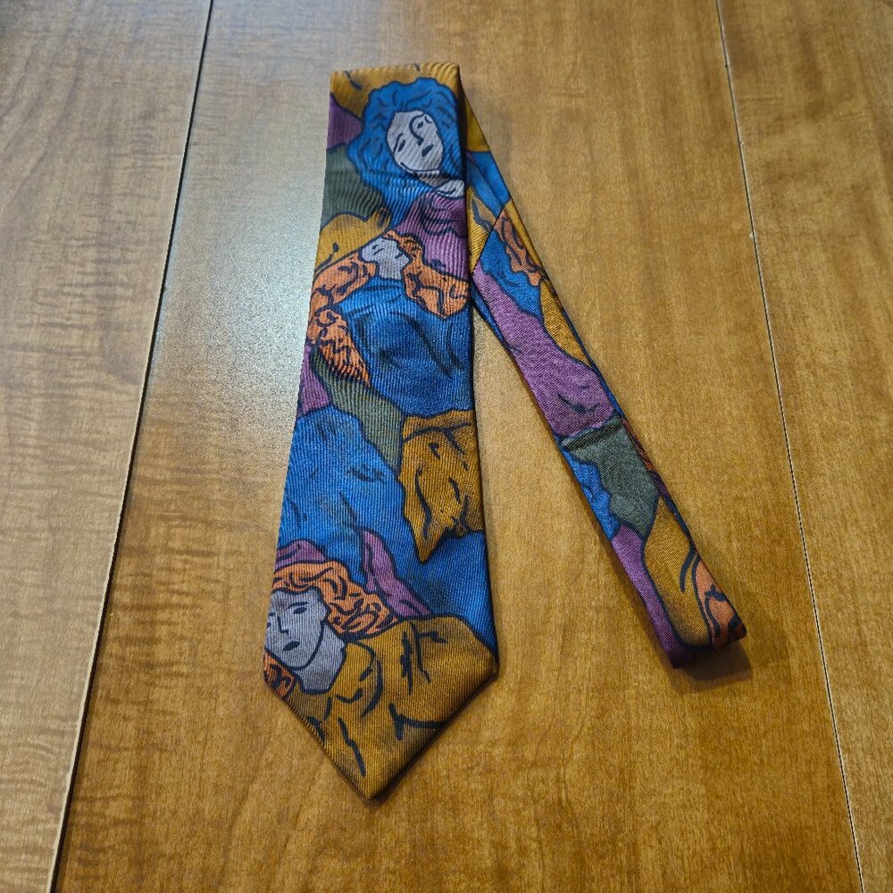 Halston III Silk Tie Italian Colorful
